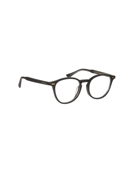 Gucci GG0187O 009 Round Shape Oftalmico Negro Dorado