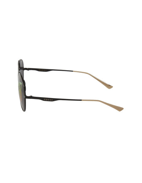 Gucci Gg0334s 002 Aviator Metal Negro Espejo Original