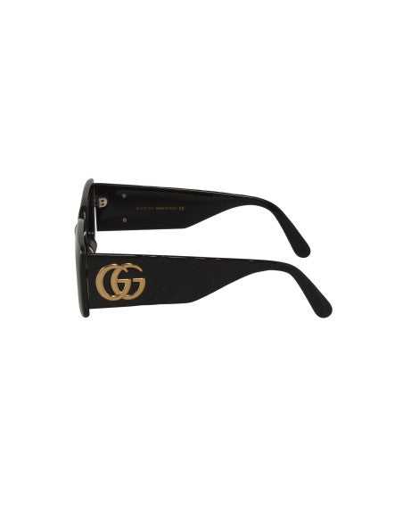 Gucci Gg0811S 001 Square Shape Negro Dorado