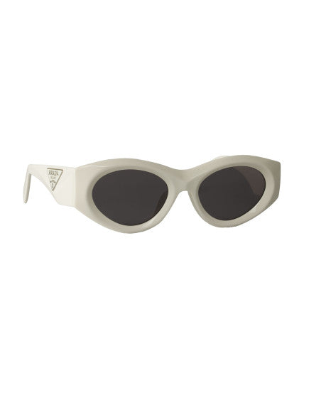 Prada SPR 20Z 142-5s0 Oval Shape Blanco Gris