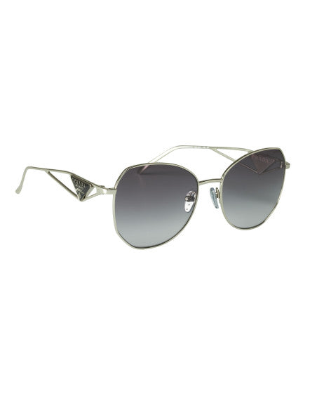 Prada SPR 57YS 1BC-5D1 Butterfly Shape Silver Grey Shaded