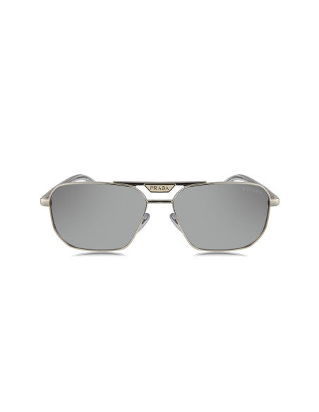 Prada SPR 58Y 1BC-02R Square Shape Silver Mirror