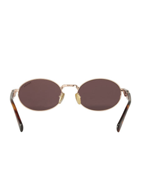 Prada SPR 65ZS SVF-08S Oval Shape Pink Gold Dark Violet