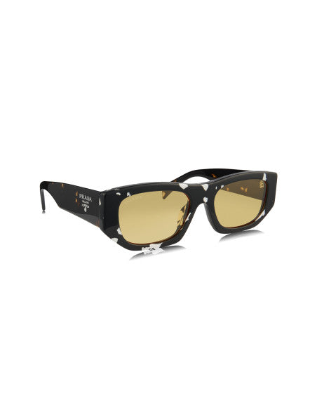 Prada SPR A01S 15O-10C Square Shape Havana Black Yellow