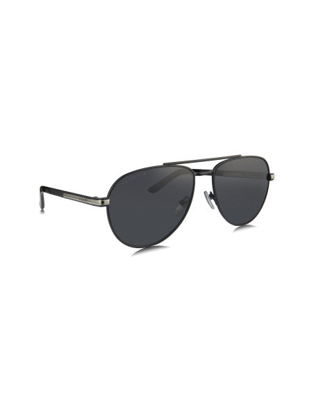 Prada SPR A54 1BO-5Z1 Aviator Gray Black Polarized