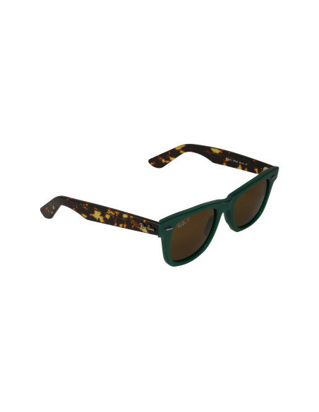 Ray Ban Rb2140 1240N9 Wayfarer Verde Cafe Carey Polarizado