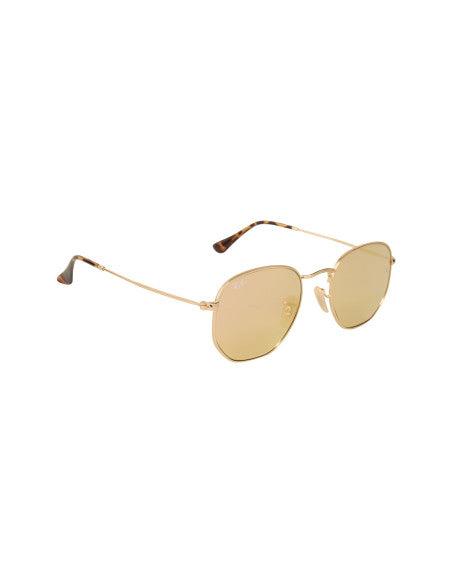 Ray Ban Rb3548n 001/z2 Hexagonal Rosa Espejo Dorado Original
