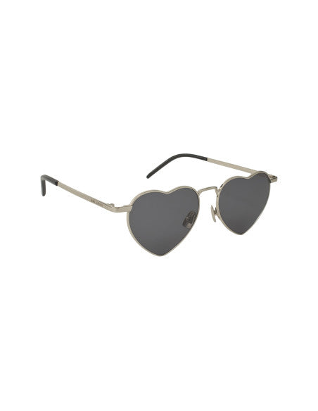 SAINT LAURENT SL 301 001 Loulou Heart Shape Silver