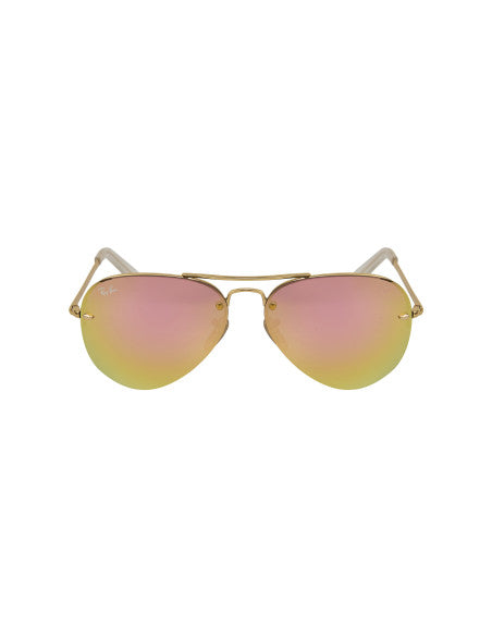 Ray Ban RB3449 001/2Y Aviator Terracota Espejo Dorado