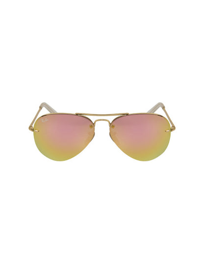 Ray Ban RB3449 001/2Y Aviator Terracota Espejo Dorado