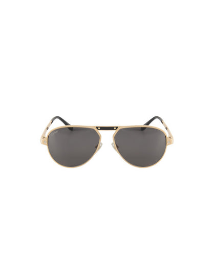 Cartier CT0101S 001 Aviator Dorado Negro