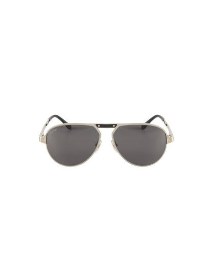 Cartier CT0101S 002 Aviator Plata Gris