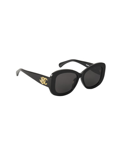 Chanel CH5468-B c.501 Square shape Negro Dorado