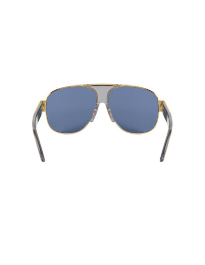 Dior Signature A3U B0B0 Aviator Shape Blue Gold