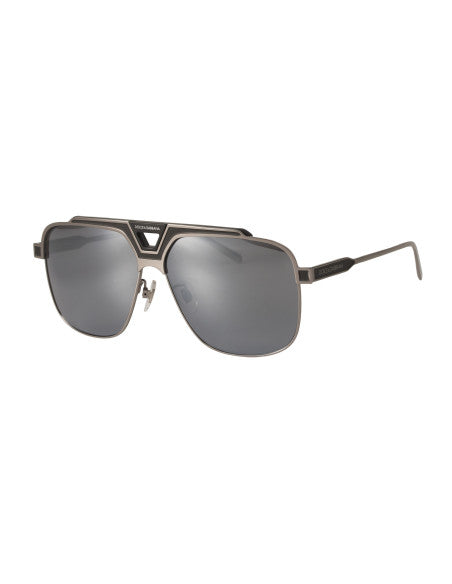 Dolce & Gabbana DG2256 1277/6G Aviator Square Plata Espejo