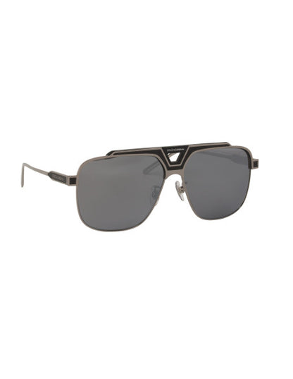 Dolce & Gabbana DG2256 1277/6G Aviator Square Plata Espejo