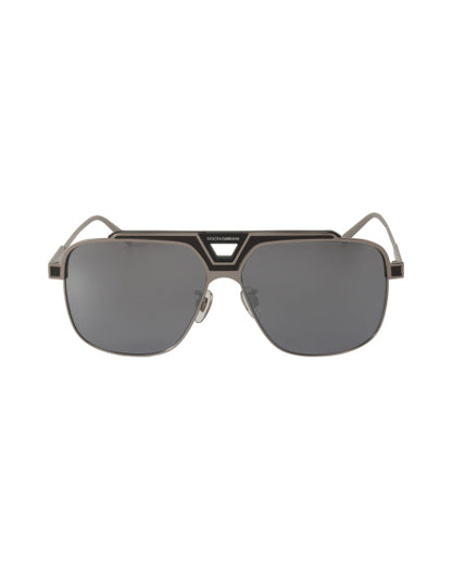 Dolce & Gabbana DG2256 1277/6G Aviator Square Plata Espejo