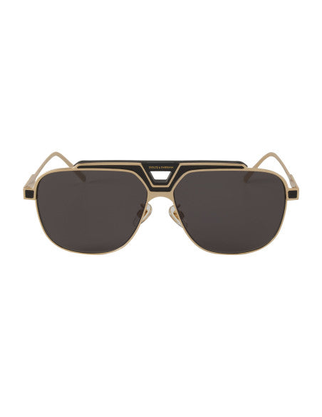Dolce & Gabbana DG2256 1334/87 Aviator Square Negro Dorado