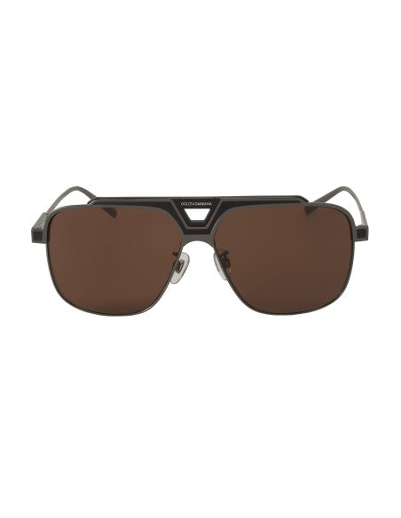 Dolce & Gabbana DG2256 1350/73 Aviator Square Cafe Gunmetal