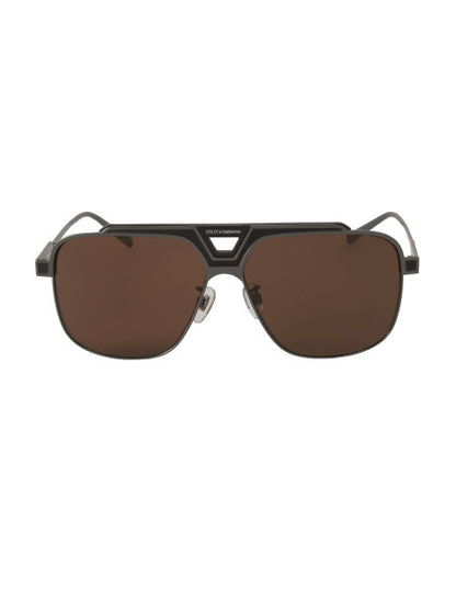 Dolce & Gabbana DG2256 1350/73 Aviator Square Cafe Gunmetal
