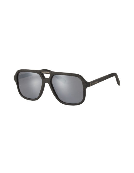 Dolce & Gabbana DG4354 3298/6G Aviator Square Negro Mate Plata