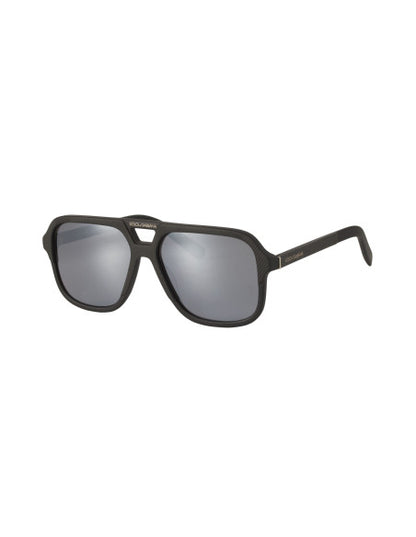 Dolce & Gabbana DG4354 3298/6G Aviator Square Negro Mate Plata