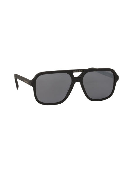Dolce & Gabbana DG4354 3298/6G Aviator Square Negro Mate Plata