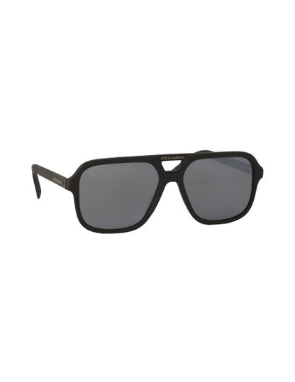 Dolce & Gabbana DG4354 3298/6G Aviator Square Negro Mate Plata