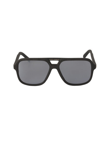 Dolce & Gabbana DG4354 3298/6G Aviator Square Negro Mate Plata