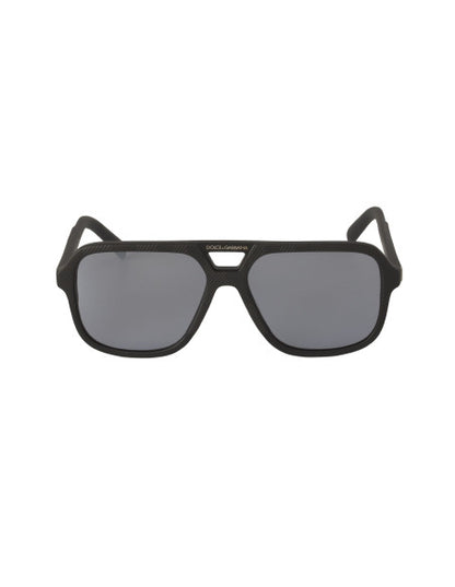 Dolce & Gabbana DG4354 3298/6G Aviator Square Negro Mate Plata