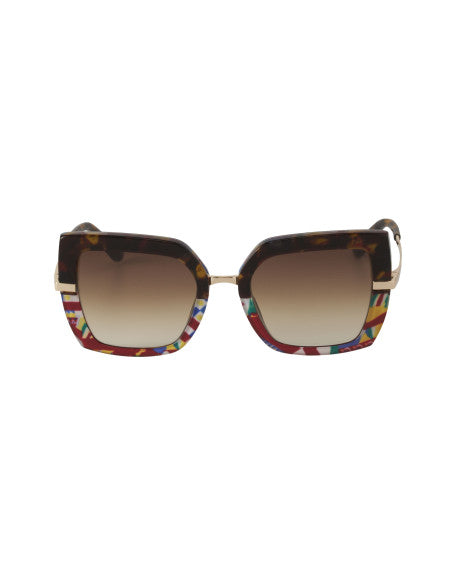 Dolce & Gabbana DG4373 3278/13 Square Shape Cafe Rojo Dorado