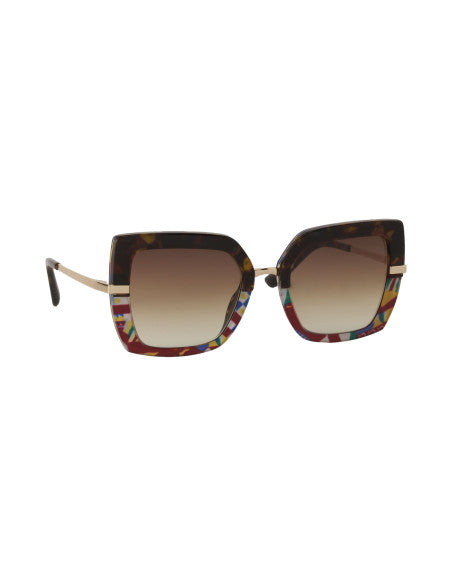 Dolce & Gabbana DG4373 3278/13 Square Shape Cafe Rojo Dorado