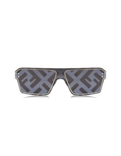 Fendi FE40028U 16G Square Shape Black Silver