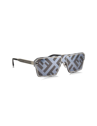 Fendi FE40028U 16G Square Shape Black Silver