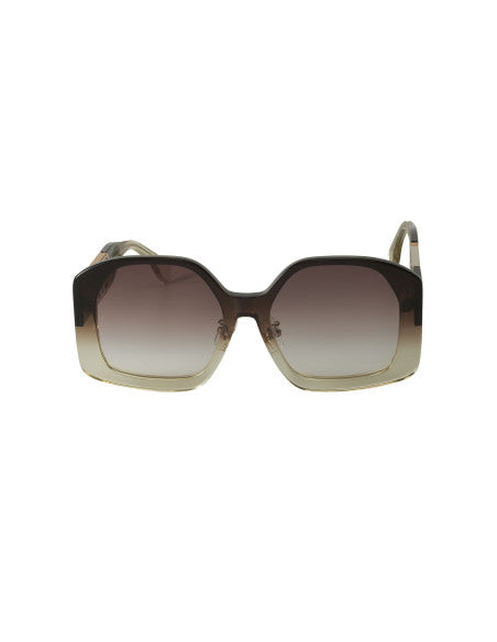 Fendi FE40048U C03 Geometric Sunglasses Gray Gradient