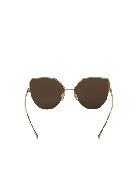 Fendi FF0423 J5G/F Eye Cat Shape Cafe Espejo Dorado