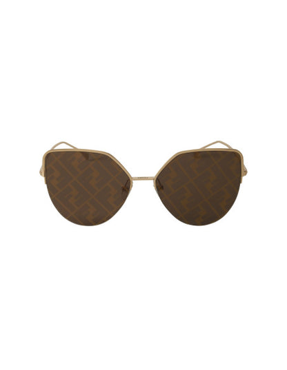 Fendi FF0423 J5G/F Eye Cat Shape Cafe Espejo Dorado