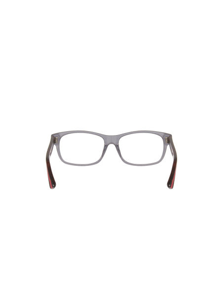 Gucci Gg0006O 004 Oftalmico Square Shape Gris transparente Rojo