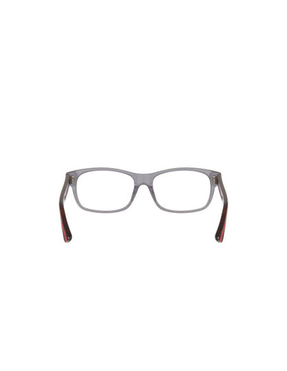 Gucci Gg0006O 004 Oftalmico Square Shape Gris transparente Rojo