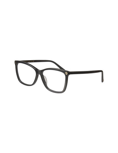 Gucci Gg0025o 001 Oftalmico Square Negro Dorado
