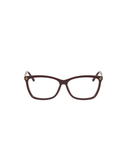 Gucci Gg0025o 007 Oftalmico Square Vino Dorado Original