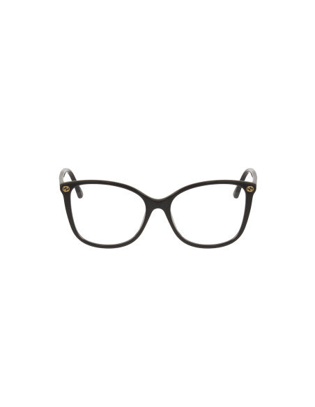 Gucci Gg0026O 001 Square Oftalmico Negro Dorado