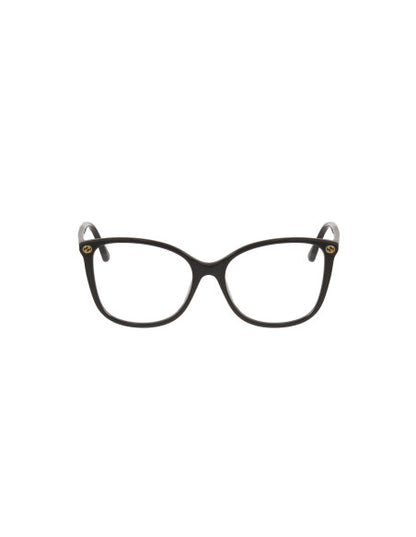 Gucci Gg0026O 001 Square Oftalmico Negro Dorado