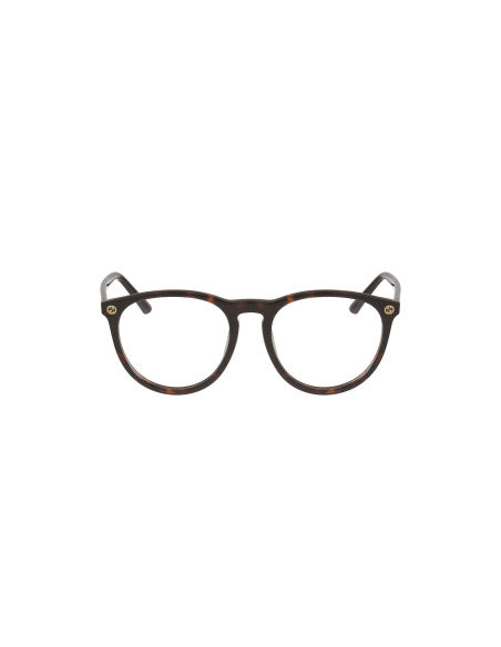 Gucci Gg0027O 002 Oftálmico Round Acetato Carey Dorado