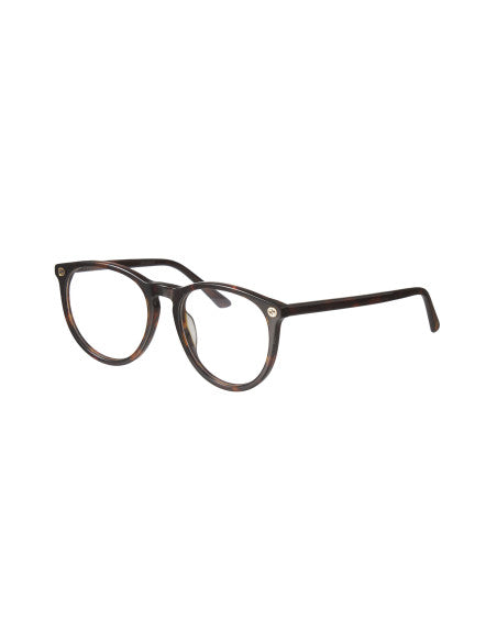 Gucci Gg0027O 002 Oftálmico Round Acetato Carey Dorado