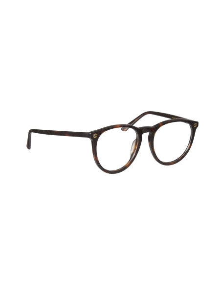 Gucci Gg0027O 002 Oftálmico Round Acetato Carey Dorado
