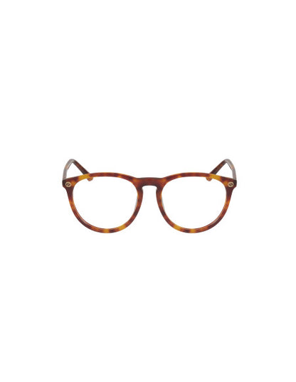 Gucci Gg0027O 003 Oftalmico Round Acetato Carey Claro