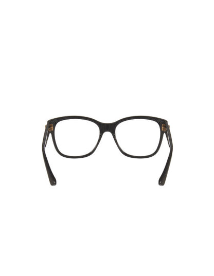 Gucci Gg0038o 001 Oftalmico Square Negro Dorado
