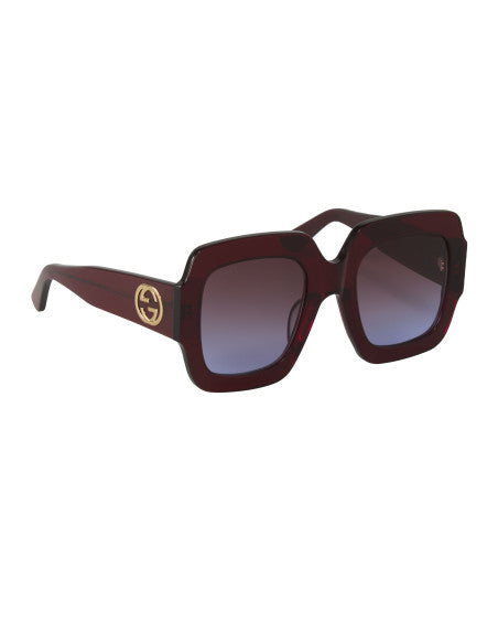Gucci Gg0178s 005 Oversized Square Vino Degradado Original
