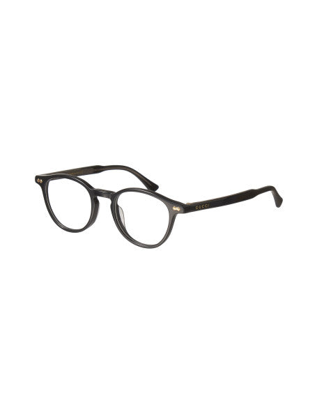 Gucci GG0187O 001 Round Shape Oftalmico Negro Plateado